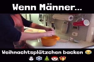 wenn Mnner... Weihnachtspltzchen backen