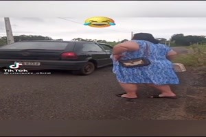 der Autofahrer verppelt die Anhalterin