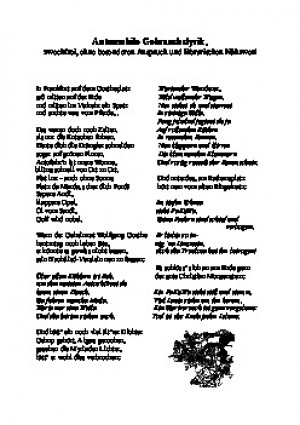 Automobile Gebrauchslyrik I