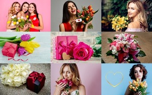 klicke hier, um die Datei herunterzuladen Women's Day Bouquets - Frauen-Tagessträuße