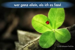 Ein Kleeblatt mit Marienkfer soll dir Glck bringen