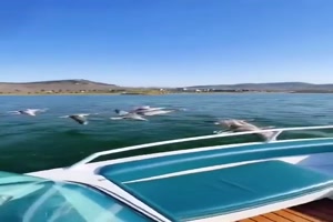 Auf dem Boot eskortiert