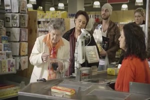 letztens an der Supermarktkasse