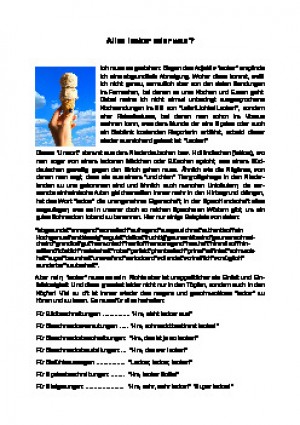 Alles lecker oder was