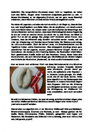 Die Mnchner Weiwurst