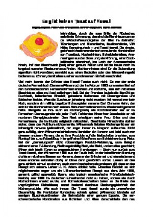 Es gibt keinen Toast auf Hawaii