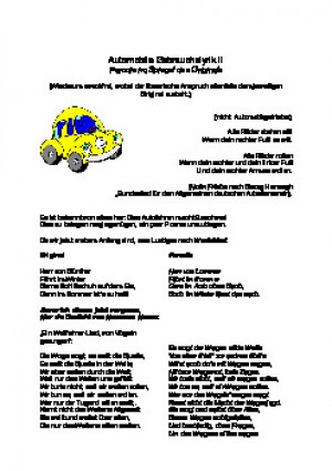 Automobile Gebrauchslyrik II