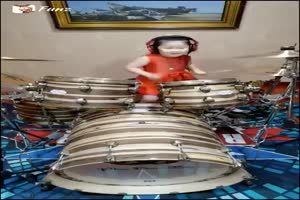 Die Schlagzeug Spielerin