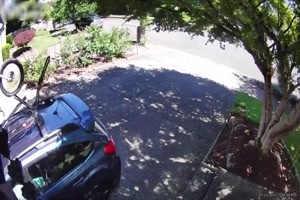 Rad auf dem Dach vergessen