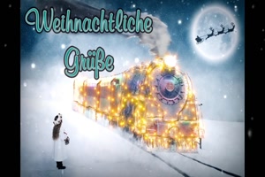 Weihnachtsgre mit dem Zug