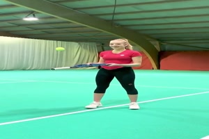 Show mit dem Tennisschlger