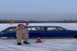 Das Driften auf Eis filmen
