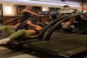 Laufband war schon an