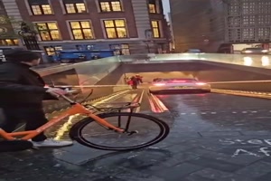 Auto falsch im Fahrradparkhaus