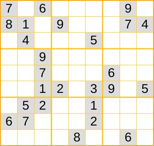 ein schweres Sudoku (Nr. 1234) online spielen