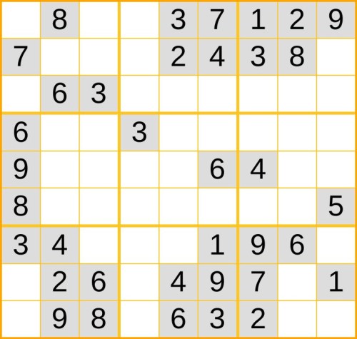 ein leichtes Sudoku (Nr. 1239) online spielen