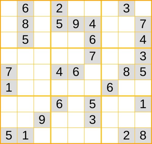 ein schweres Sudoku (Nr. 1352) online spielen