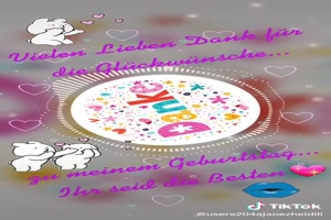 Vielen Lieben Dank fr die Glckwnsche