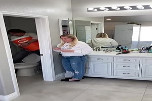 Die Frau verppeln