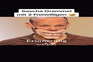 SASCHA GRAMMEL mit 2 Freiwilligen