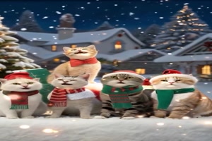 Katzenmusik zu Weihnachten