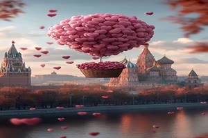 Ballon mit Herzen