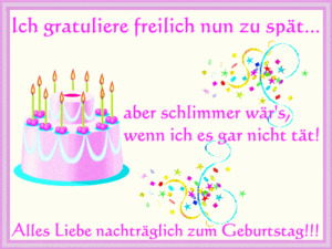 Gl�ckwunsch zum Geburtstag
